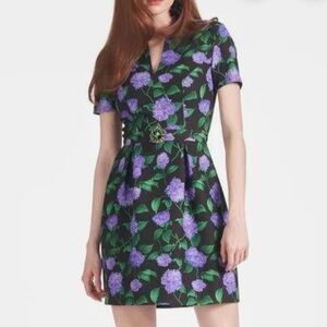 Sachin + Babi rue Dress with Purple Floral Design